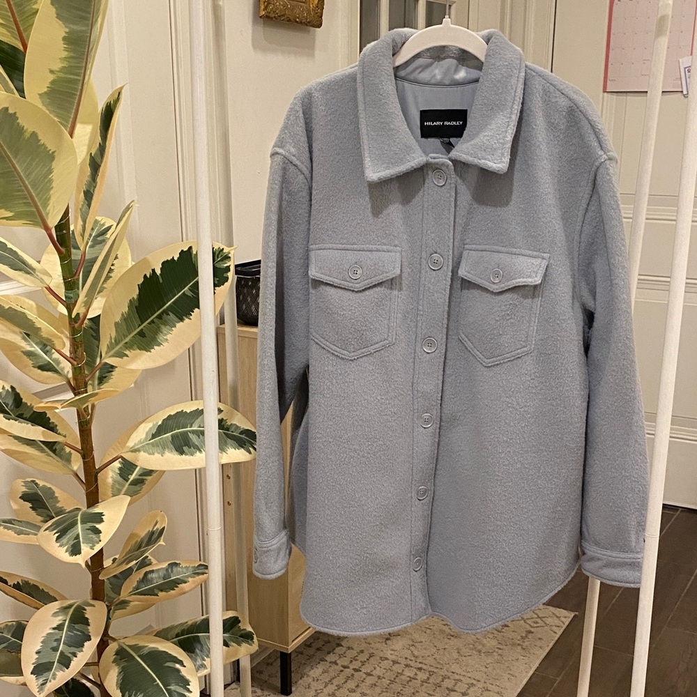 Cozy Dusty Blue Shacket